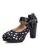 Mary Jane Polka Dots Bowknot Chunky Heels