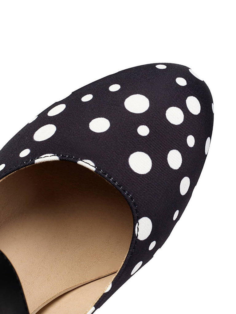 Mary Jane Polka Dots Bowknot Chunky Heels