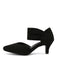 Solid Pointed Toe Suede Kitten Heels