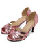 Vintage Solid Peep Toe Hollow Slip-On High Heels