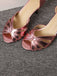 Vintage Solid Peep Toe Hollow Slip-On High Heels