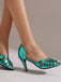 Vintage Solid Peep Toe Hollow Slip-On High Heels
