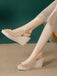 Vintage Peep Toe Slingback Wedge Sandals