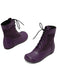 Vintage Embroidered Lace-Up Inner Heel Boots