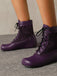 Vintage Embroidered Lace-Up Inner Heel Boots