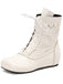 Vintage Embroidered Lace-Up Inner Heel Boots