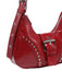 True Red Steampunk Leather Rivets Shoulder Bag