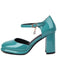 Vintage Patent leather Ankle-Strap Block Heel Pumps
