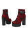 Vintage Lace Chunky Heel Platform Ankle Boots