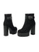 Vintage Lace Chunky Heel Platform Ankle Boots