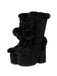 Vintage Faux Fur Round Toe High Heel Boots