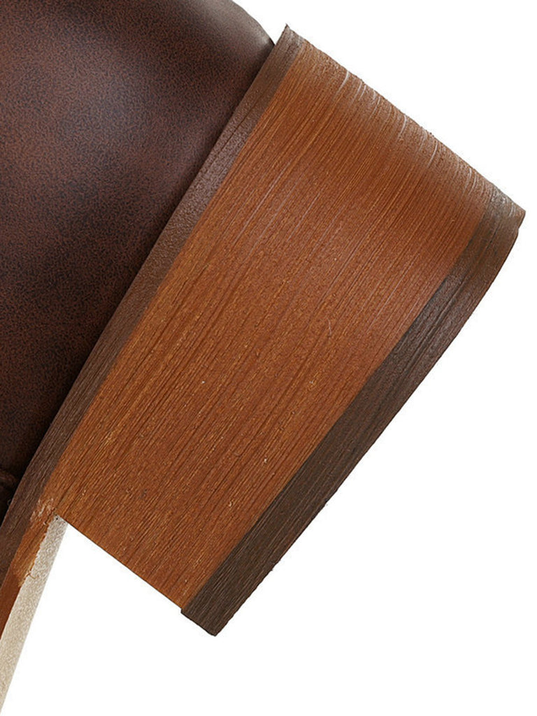 Brown Sunflower Embroidered Western Cowgirl Mid Calf Boots