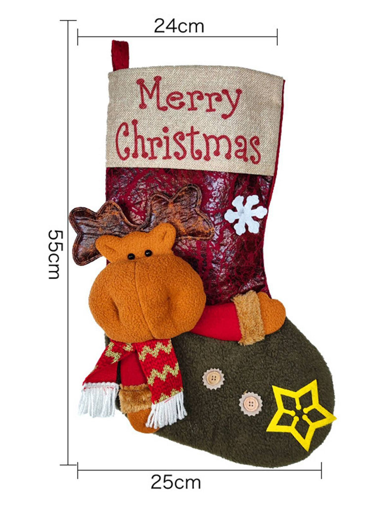 Merry Christmas 3D Cartoon Stockings Gift Bag