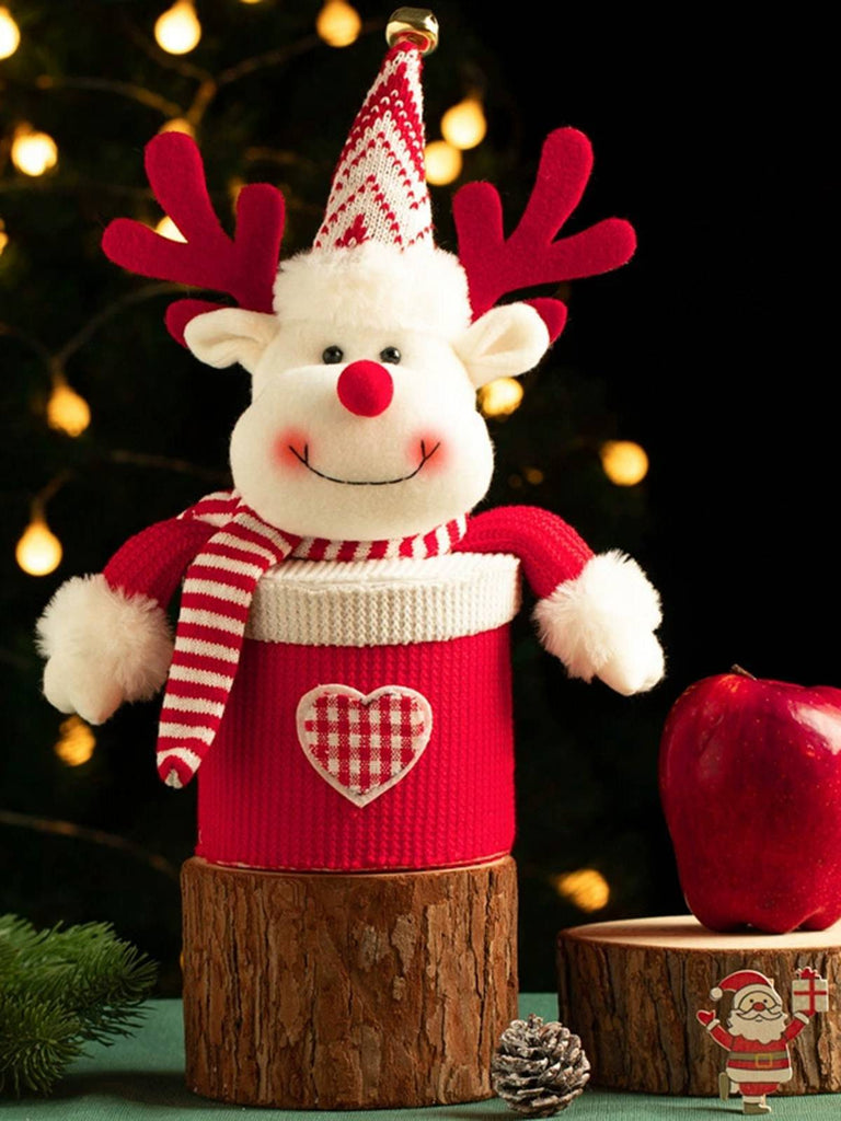 Merry Christmas Cartoon Plush Knit Gift Box