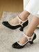 Vintage Pointed Toe Elegant Cone Heel Shoes, vintage shoes, retro heels - perfect for women who love vintage and retro fashion