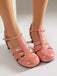 Mary Jane Cutout Ankle T-Strap Chunky Heels, vintage shoes, retro heels - perfect for women who love vintage and retro fashion