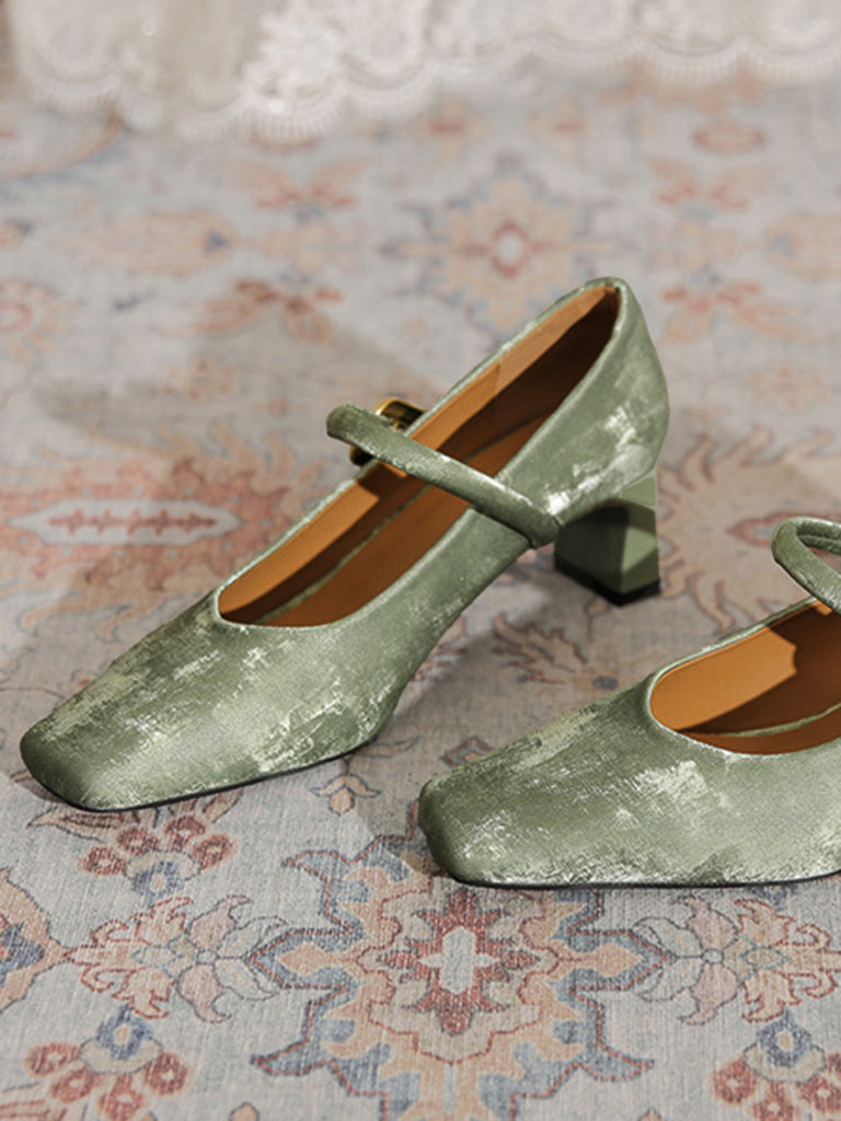 Elegant Green Vintage Retro Shoes 5