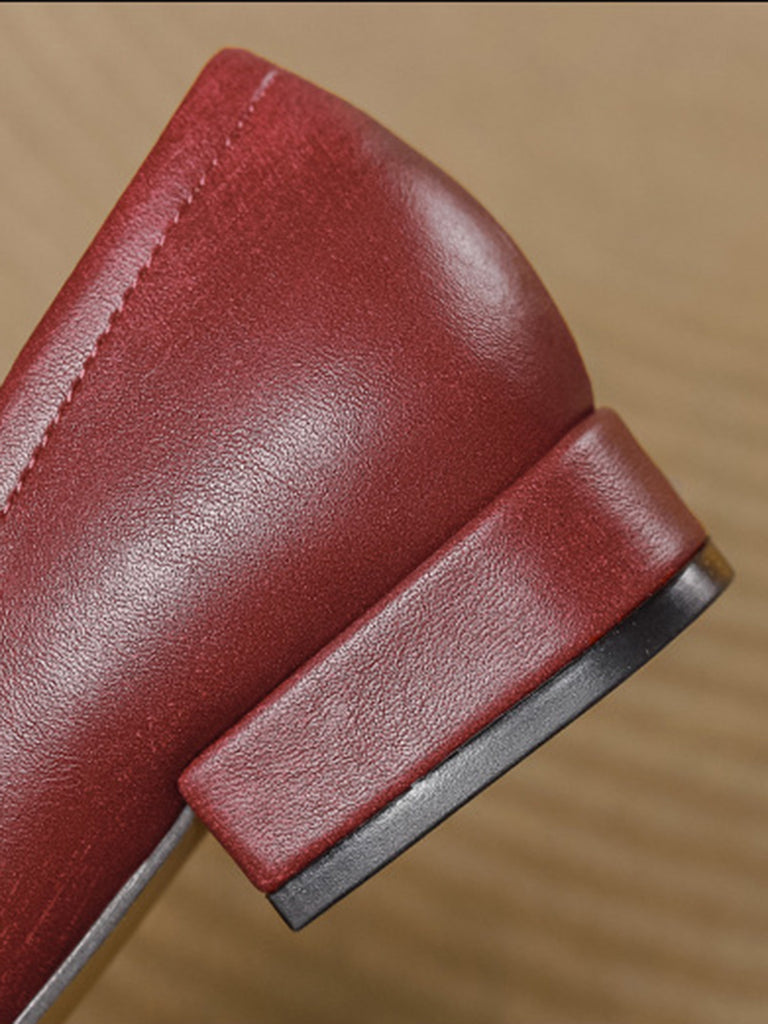 Wine Red Vintage Classic Shoes 3
