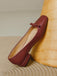 Wine Red Vintage Classic Shoes 4