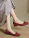 Wine Red Vintage Classic Shoes 5