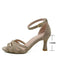 Beige 1950s Vintage Shoes 5