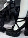 Pointed Toe Chunky Heel Classic Pumps 7