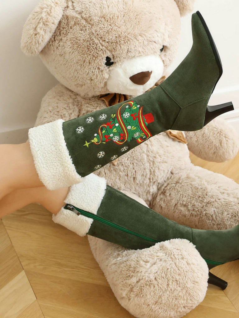 Christmas Knee High Festival Riding Boots 4