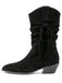 Fringe Lace-Up Western Mid-Calf Boots 3