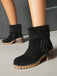 Western Fringe Lace Up Ankle Boots 3