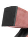 Pink Round Toe Matte Chunky Heels Shoes