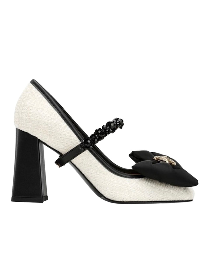 Retro Bowknot Chunky Heels Mary Jane Shoes