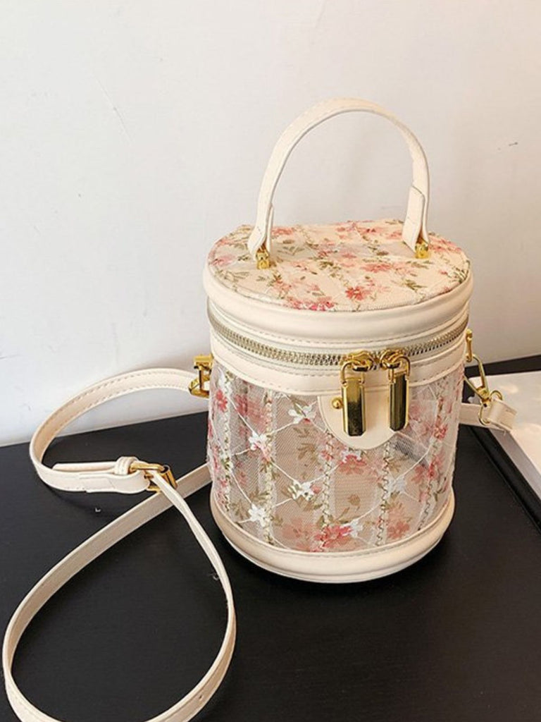 Retro Lace Floral Drum Bag