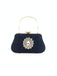 Vintage Pleated Crafted Rhinestone Bag