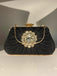Vintage Pleated Crafted Rhinestone Bag