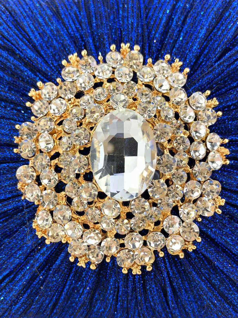 Vintage Pleated Crafted Rhinestone Bag