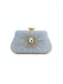 Vintage Pleated Crafted Rhinestone Bag