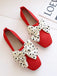 Retro Polka Dot Bow Soft Sole Shoes