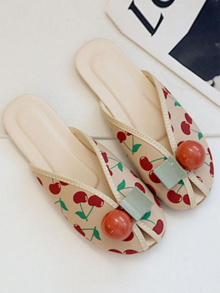 Round Toe Fruit Home Sandals