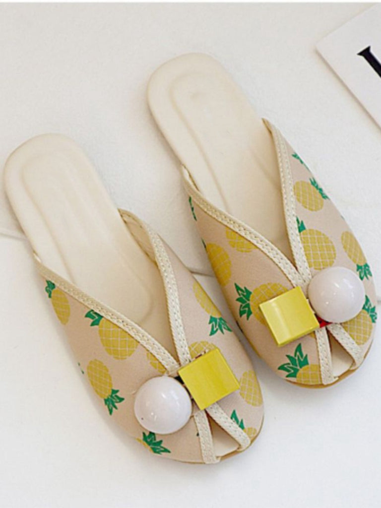 Round Toe Fruit Home Sandals