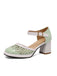 Retro Hollow Chunky High Heels Shoes
