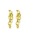 Vintage Brass Disc Chain Clause Earrings