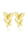 Golden Butterfly Shaped Vintage Earrings