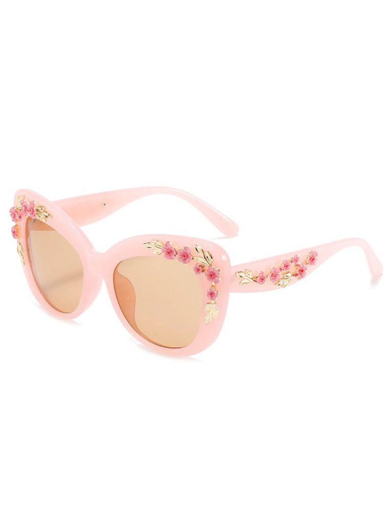 Floral Plastic Gradient Sunglasses