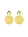 Vintage Alloy Gilt Round Large Earrings