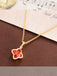 Alloy Four Leaf Clover Necklace
