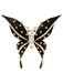 Retro Black Butterfly Rehinestone Brooch