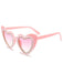 Vintage Rhinestone Heart Frame Sunglasses