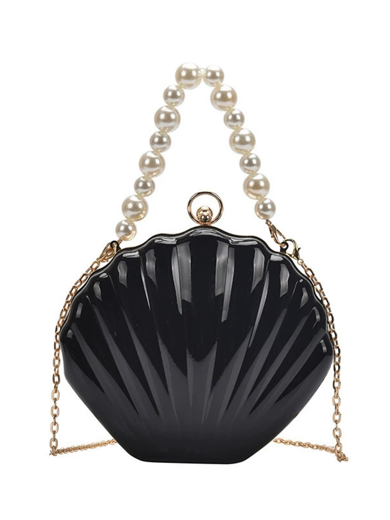 Solid Pearl Metal Shell Bag