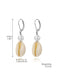 Pearl Mermaid Tail Seashell Dangle Earrings
