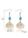 Pearl Mermaid Tail Seashell Dangle Earrings
